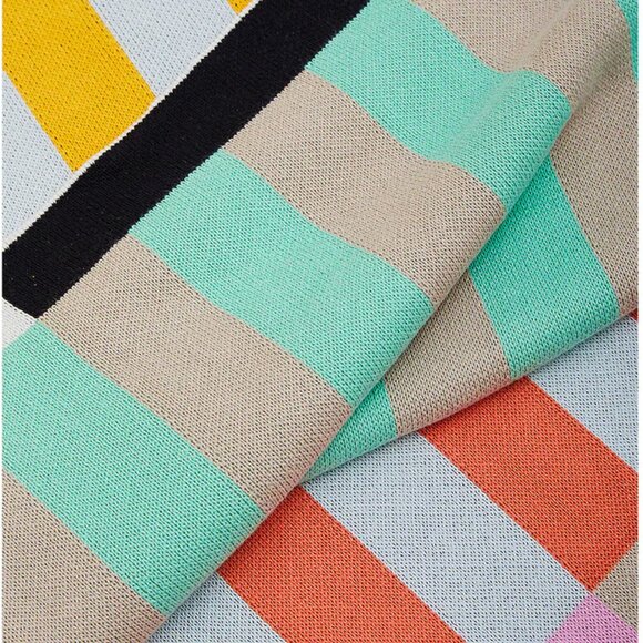 Dusen Dusen Multicolor Stripe Knit Throw Blanket - Picture 4 of 11